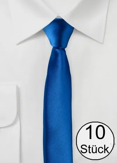 Cravatte da uomo extra strette blu - Confezione da dieci