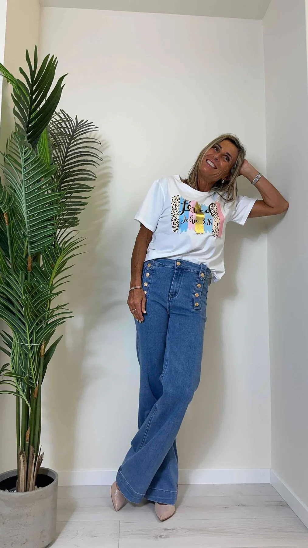 DAFNE - MA2024PENP13 - T-SHIRT STAMPA PENNELLATE E ANIMALIER