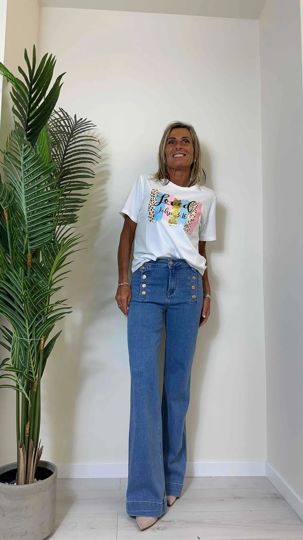 DAFNE - MA2024PENP13 - T-SHIRT STAMPA PENNELLATE E ANIMALIER