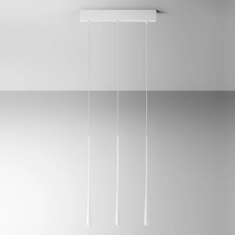 Dafne S/3P barra 3 luci lampada a sospensione montatura in alluminio Led 16,5W 3000K