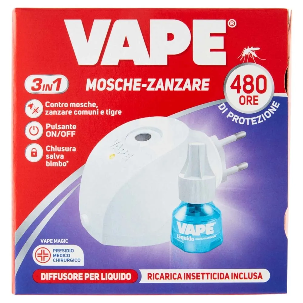 Diffusore liquido Vape Magic contro mosche e zanzare 22 ml