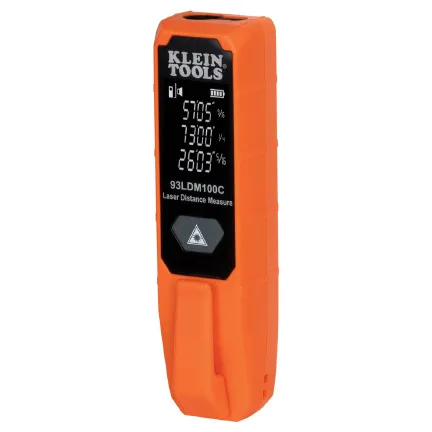 Distanziometro laser Klein Tools 93LDM100C, 0,051 → 30,5m, precisione ±1/8, ±1/16, Classe 2