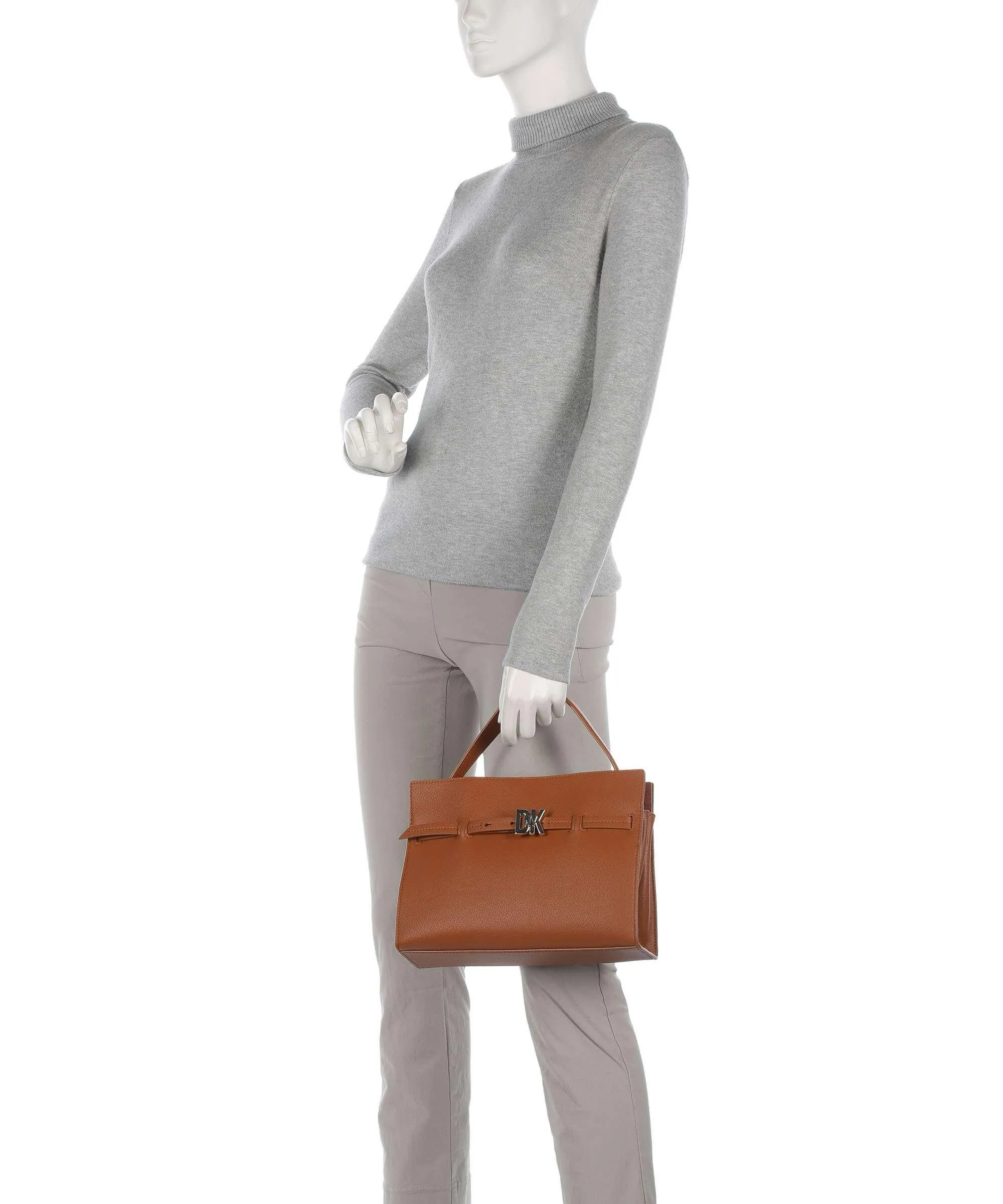  DKNY Bushwick Borsa a mano pelle di vacchetta grana cognac  