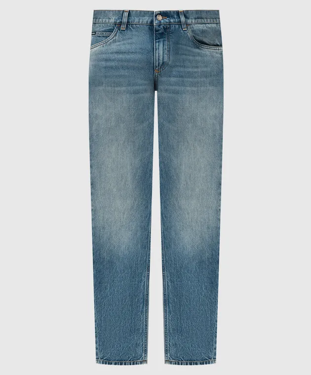 Dolce&Gabbana Jeans blu con logo metallico GYJCCDG8KY2