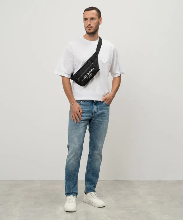 Dolce&Gabbana Jeans blu con logo metallico GYJCCDG8KY2