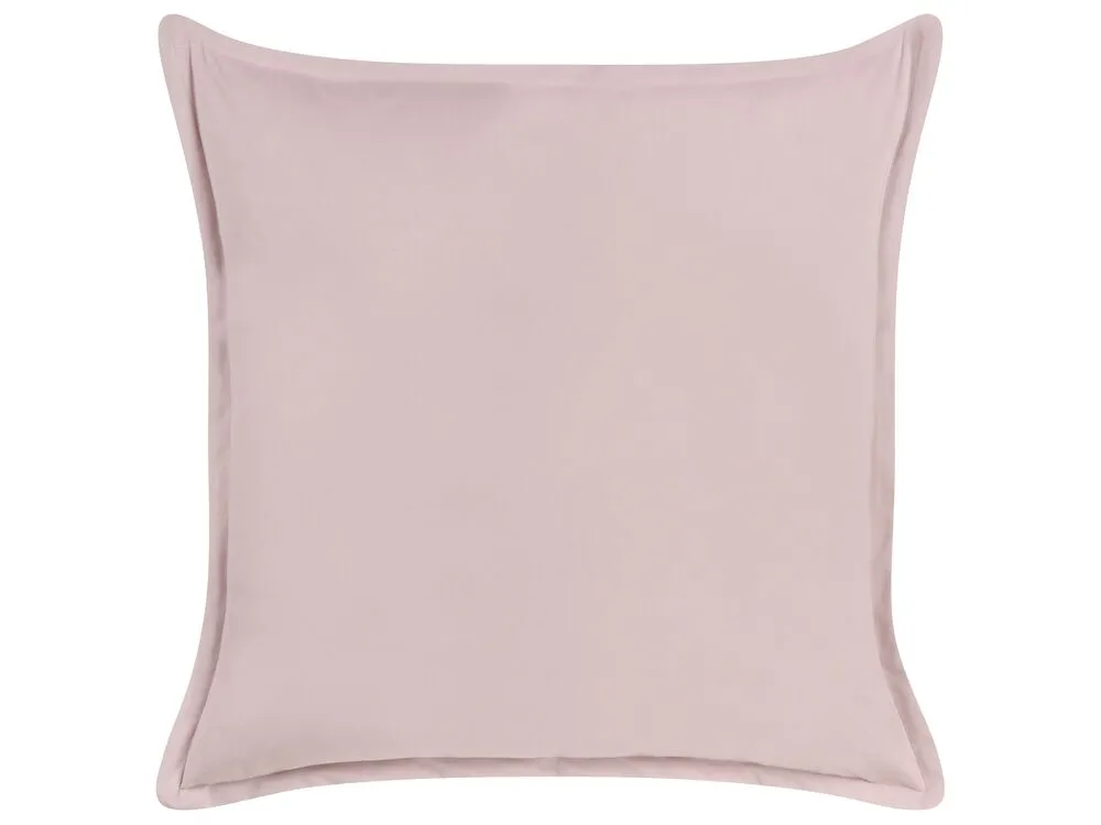 EUSTOMA Cuscino decorativo Tinta unita Rosa 60 x 60 cm Velluto