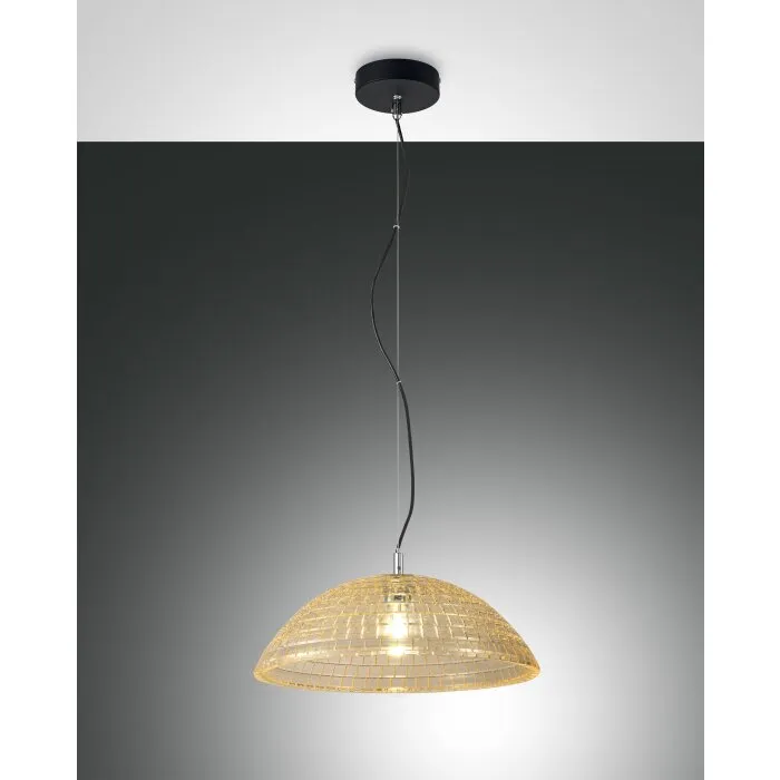Fabas Luce Diamond Lampada a Sospensione Nero, 1-Luce