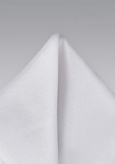 Fazzoletto da taschino bianco seta