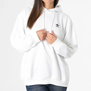 Felpa con cappuccio Trefoil da donna IP0586 Bianco