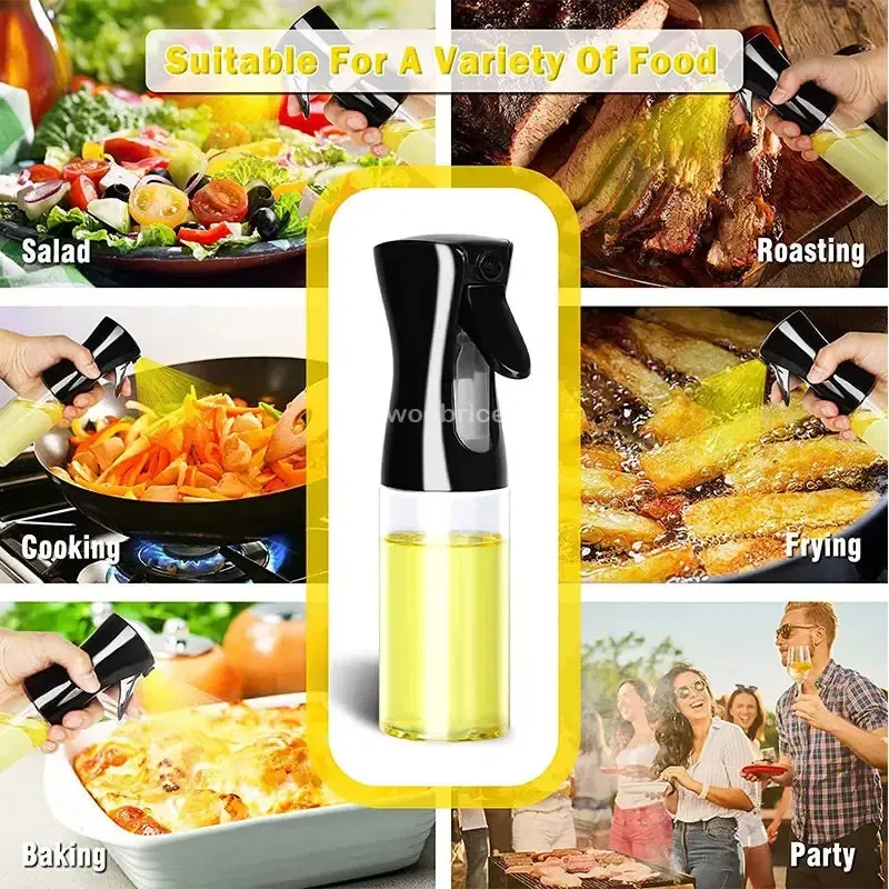 Flacone Spray per olio da 200/300ml BBQ Cooking spruzzatore per olio d'oliva cucina Spray per olio da forno bottiglia vuota Disp