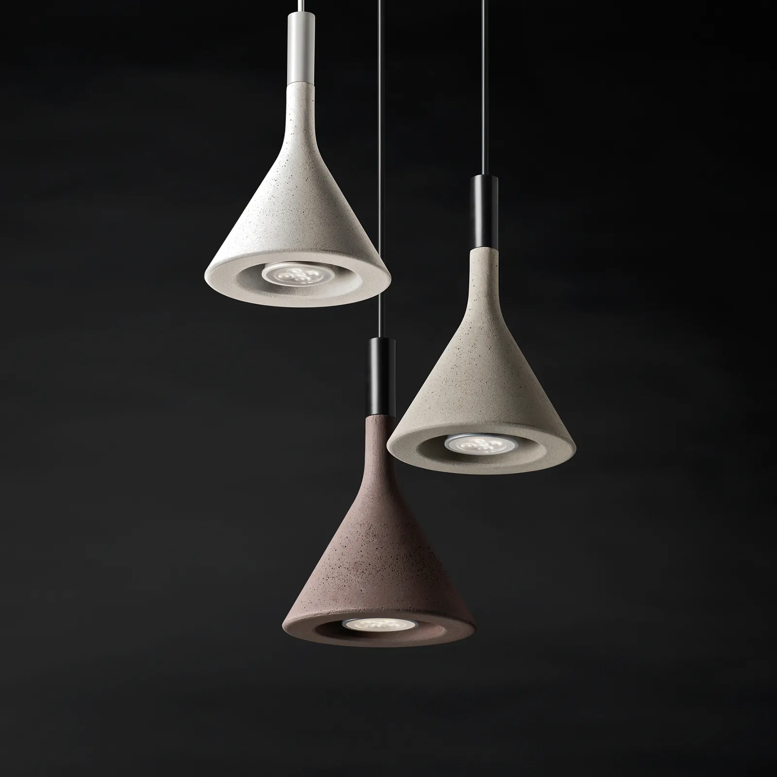 Foscarini Aplomb Mini sospensione cemento marrone