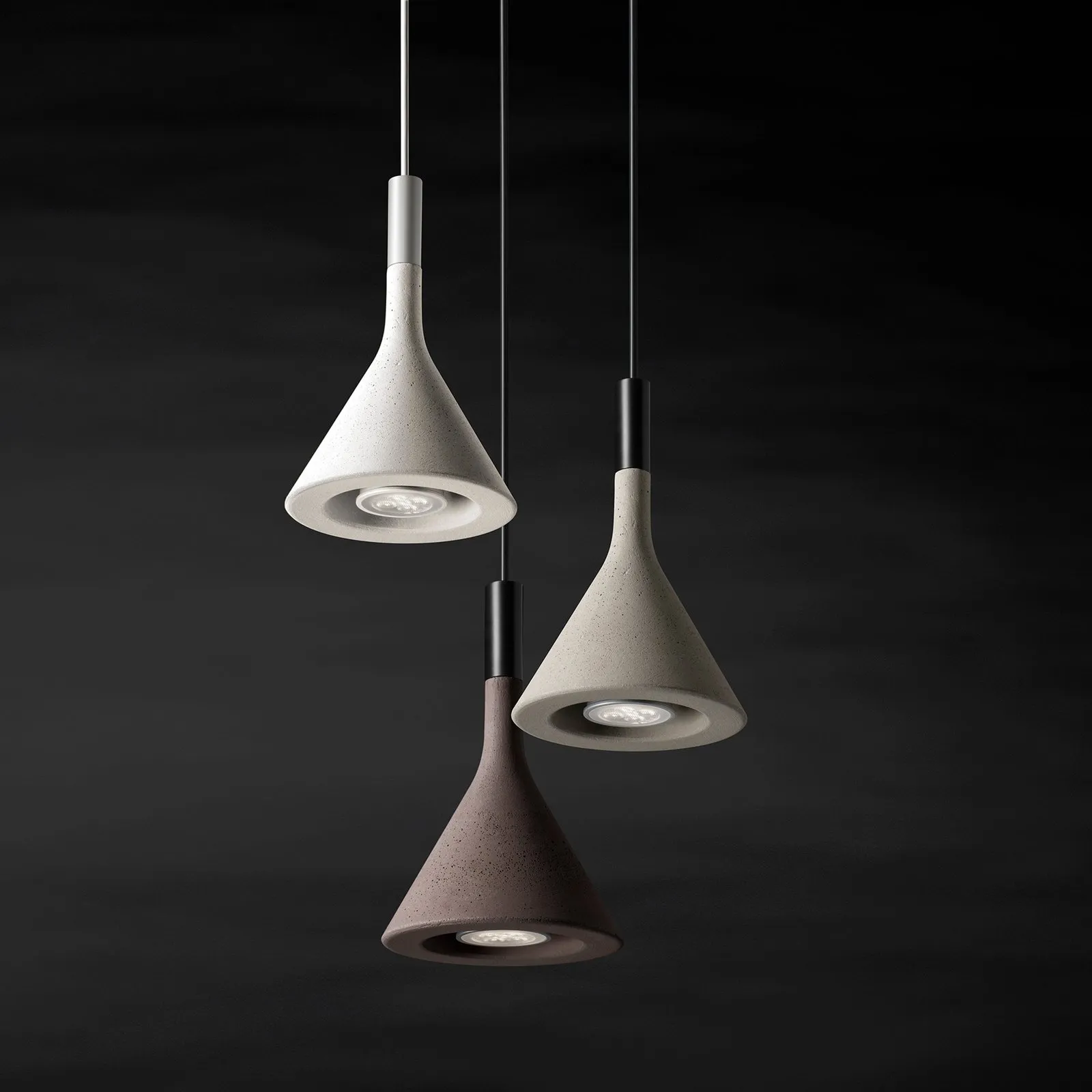 Foscarini Aplomb Mini sospensione cemento marrone