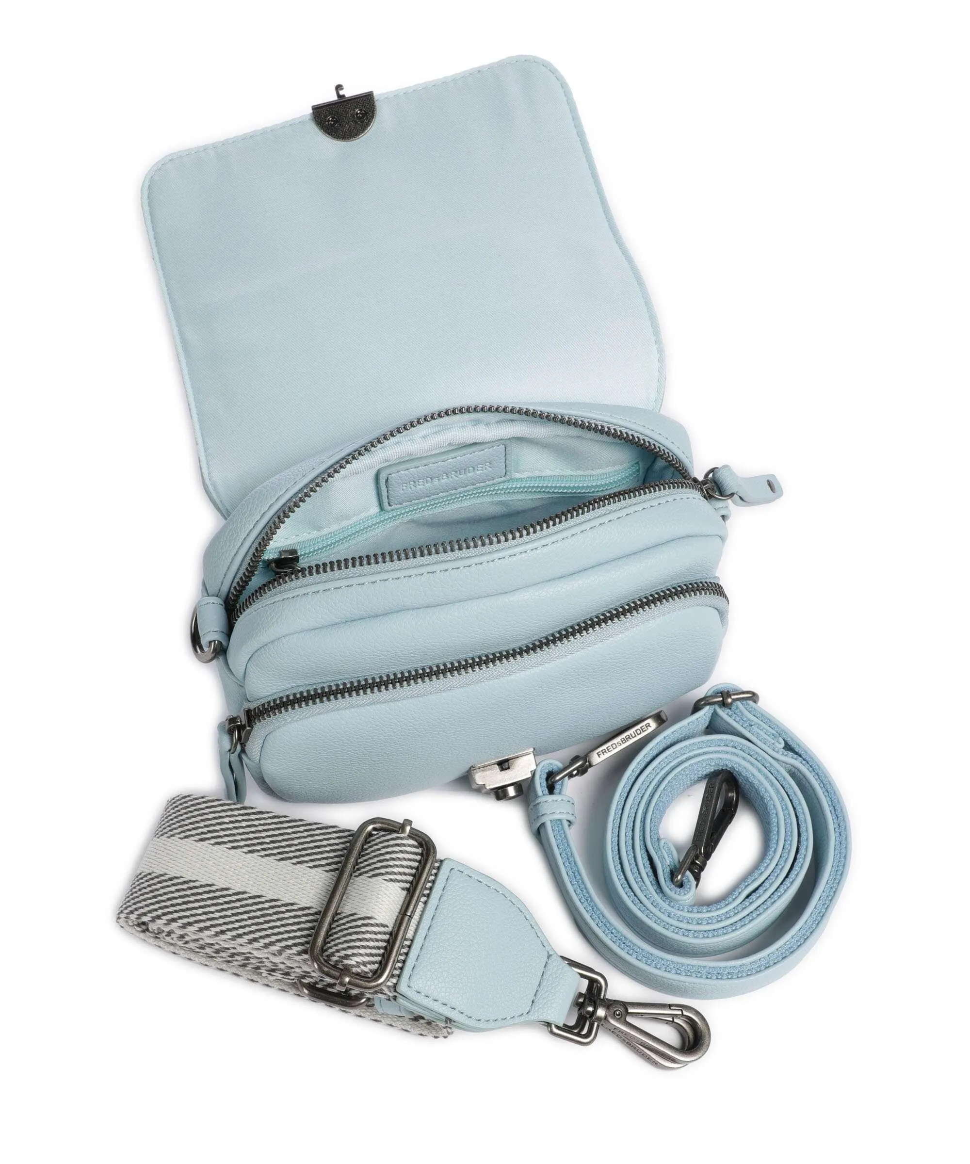  FredsBruder Bestie Borsa a tracolla pelle riciclato blu chiaro  