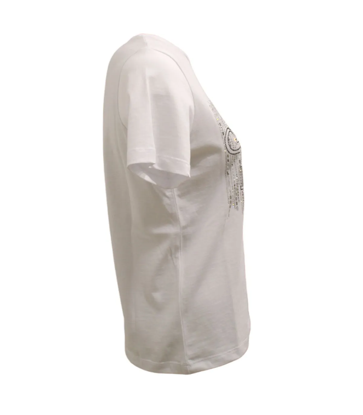 Gaelle Donna T-Shirt Manica Corta In Jersey Con Personalizzazione In Strass