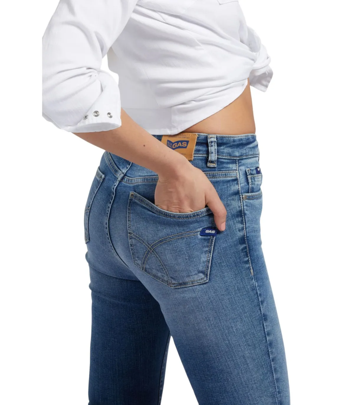 Gas Donna Jeans 5 Tasche Fit Skinny Star G