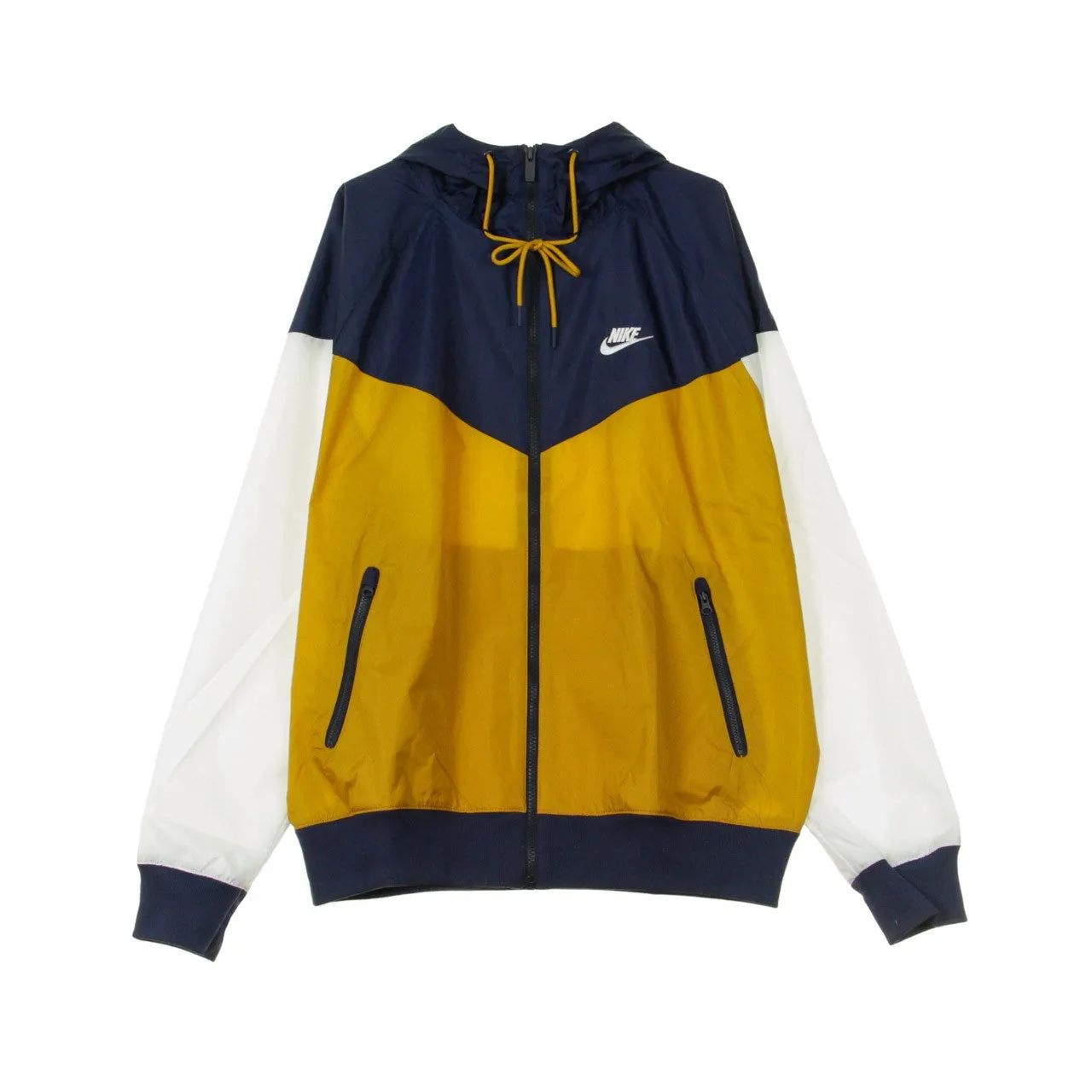 Giacca A Vento Uomo He Wr Jkt Hd Gold Suede/midnight Navy/white
