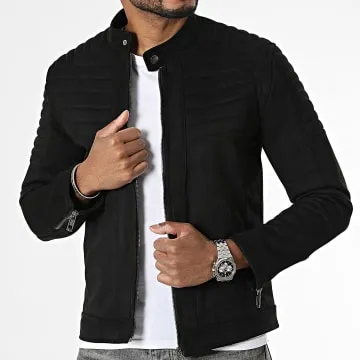 Giacca in finta pelle scamosciata 3144 Nero