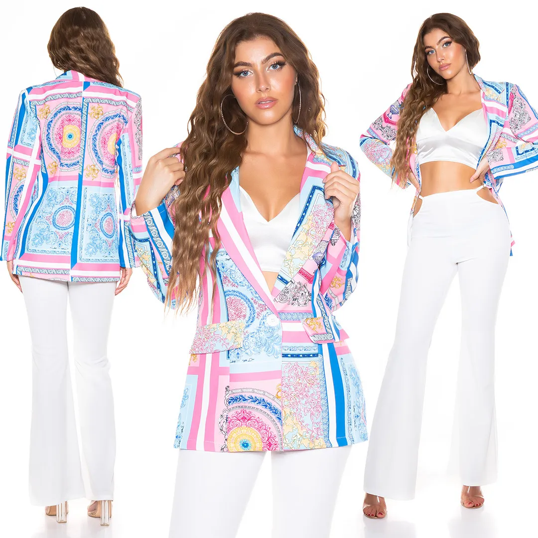 Giacca sexy blazer GIA044 turchese