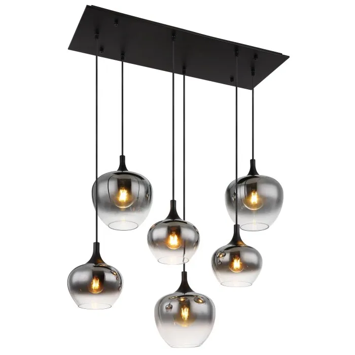 Globo MAXY Lampadario a sospensione Nero, 6-Luci