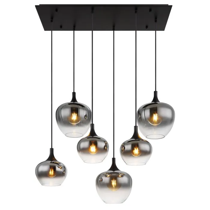 Globo MAXY Lampadario a sospensione Nero, 6-Luci