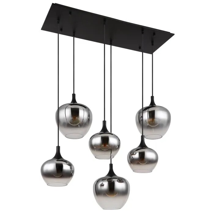 Globo MAXY Lampadario a sospensione Nero, 6-Luci