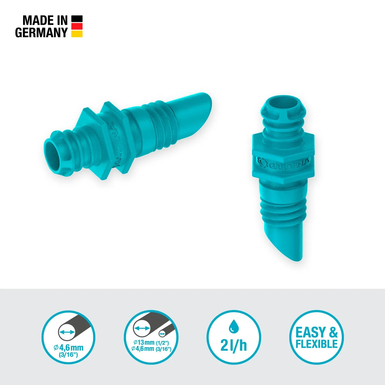 Gocciolatore irrigazione singole piante in vaso Gardena 2 l/h 25 pz