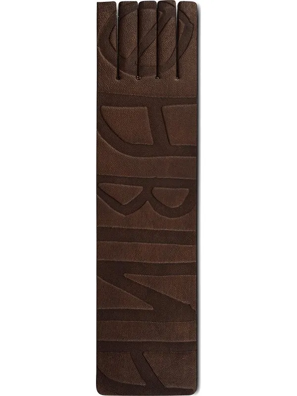 Handmade Bookmark in Light Brown Leather Made in Italy
