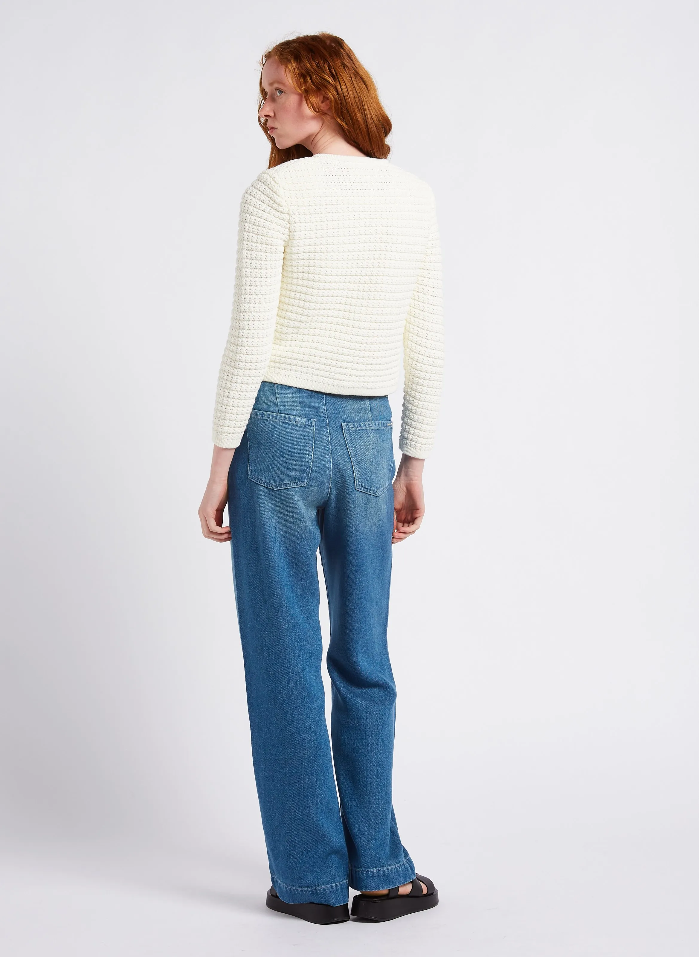  IKKS   Jeans bootcut a vita alta | Blu