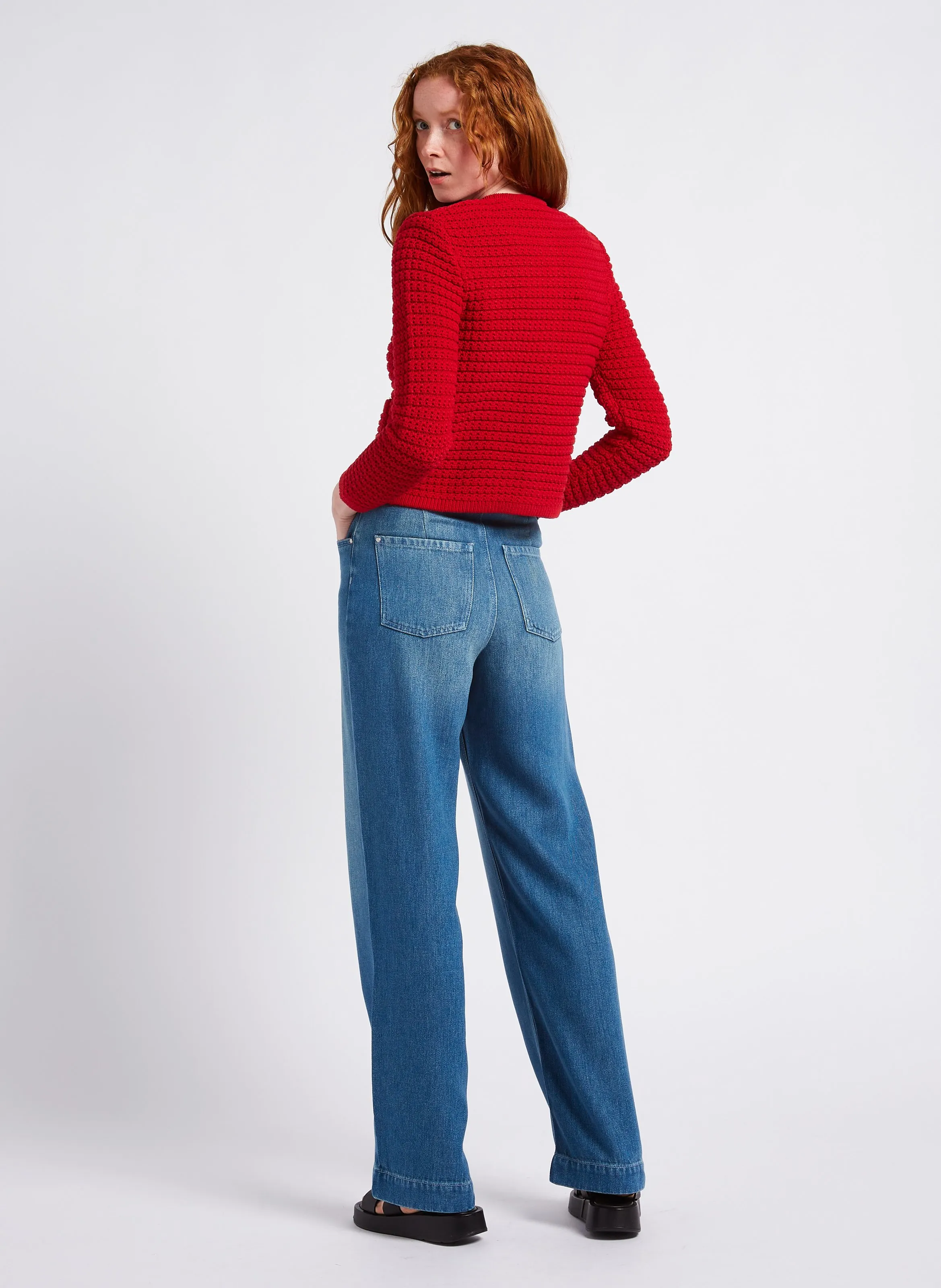  IKKS   Jeans bootcut a vita alta | Blu