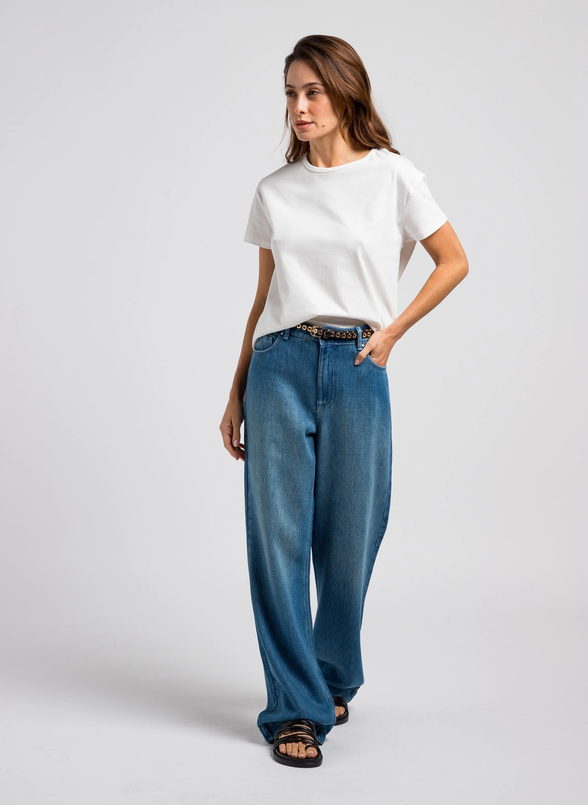  IKKS   Jeans bootcut a vita alta | Blu