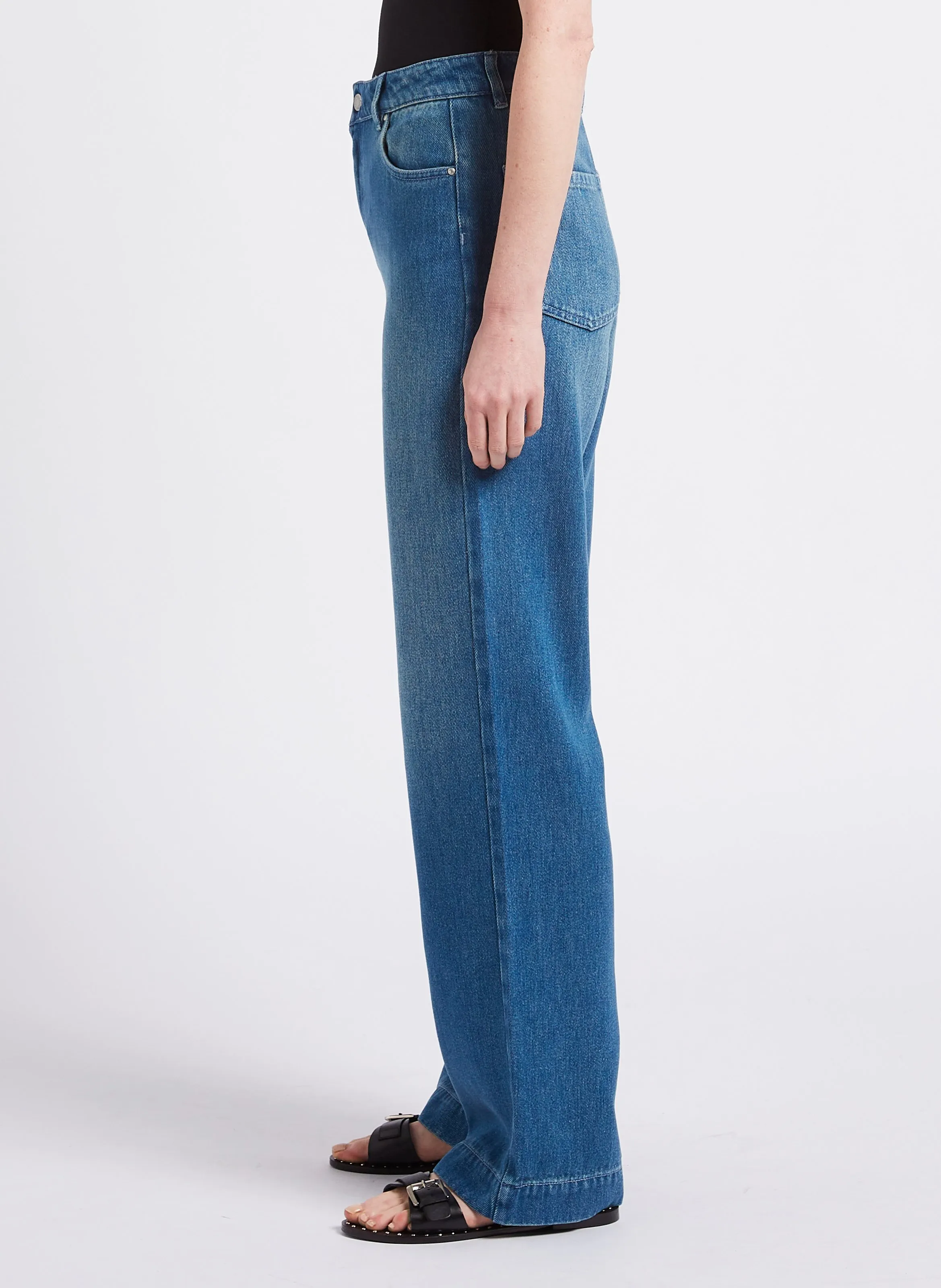  IKKS   Jeans bootcut a vita alta | Blu