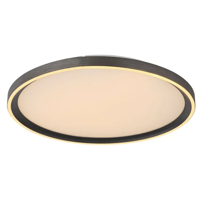 Illuminazione Globo Lighting Dublin Plafoniera LED Grigio, 1-Luce, Telecomando