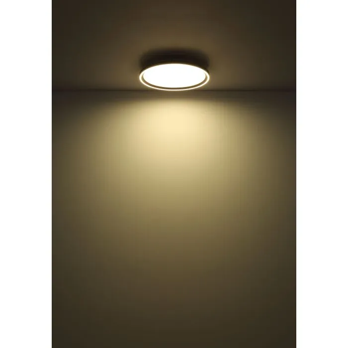 Illuminazione Globo Lighting Dublin Plafoniera LED Grigio, 1-Luce, Telecomando