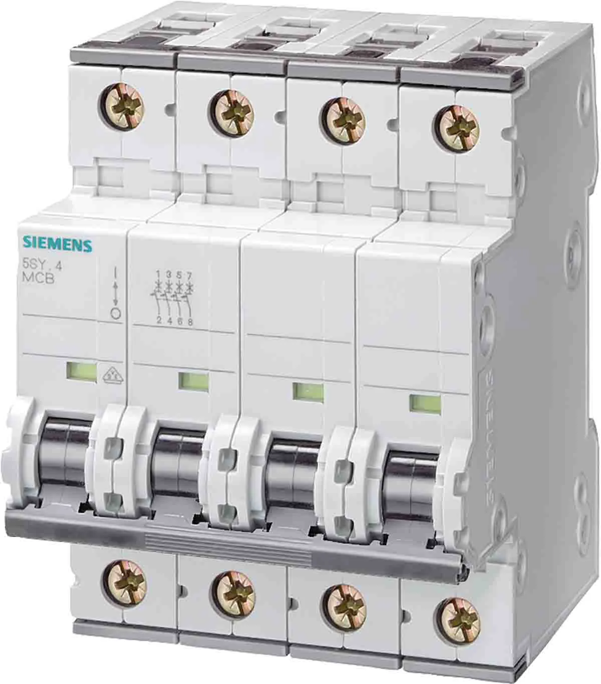 Interruttore magnetotermico Siemens, 4P 6A 5 kA, Tipo C