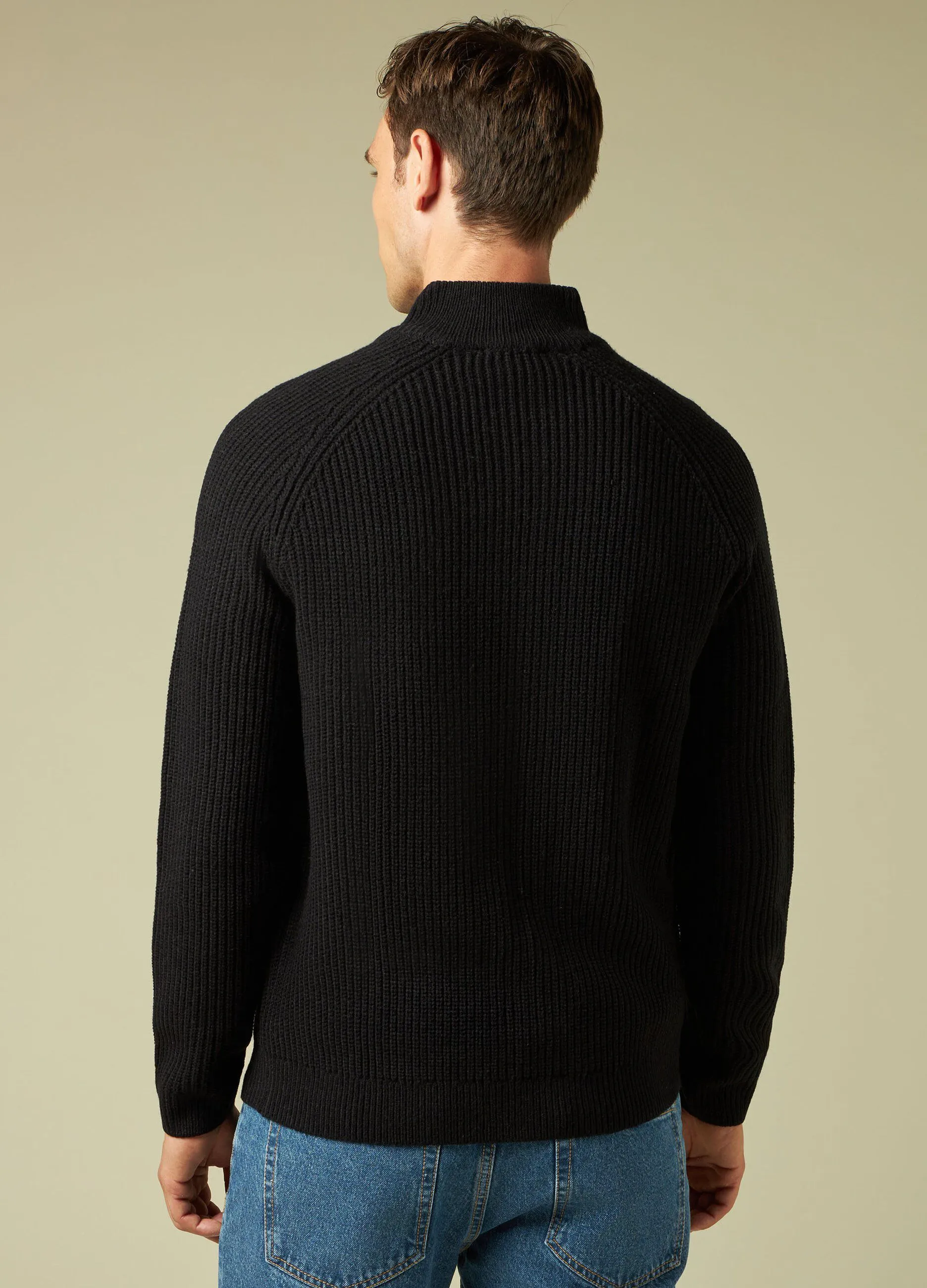 J. HART & BROS  Cardigan tricot full zip uomo