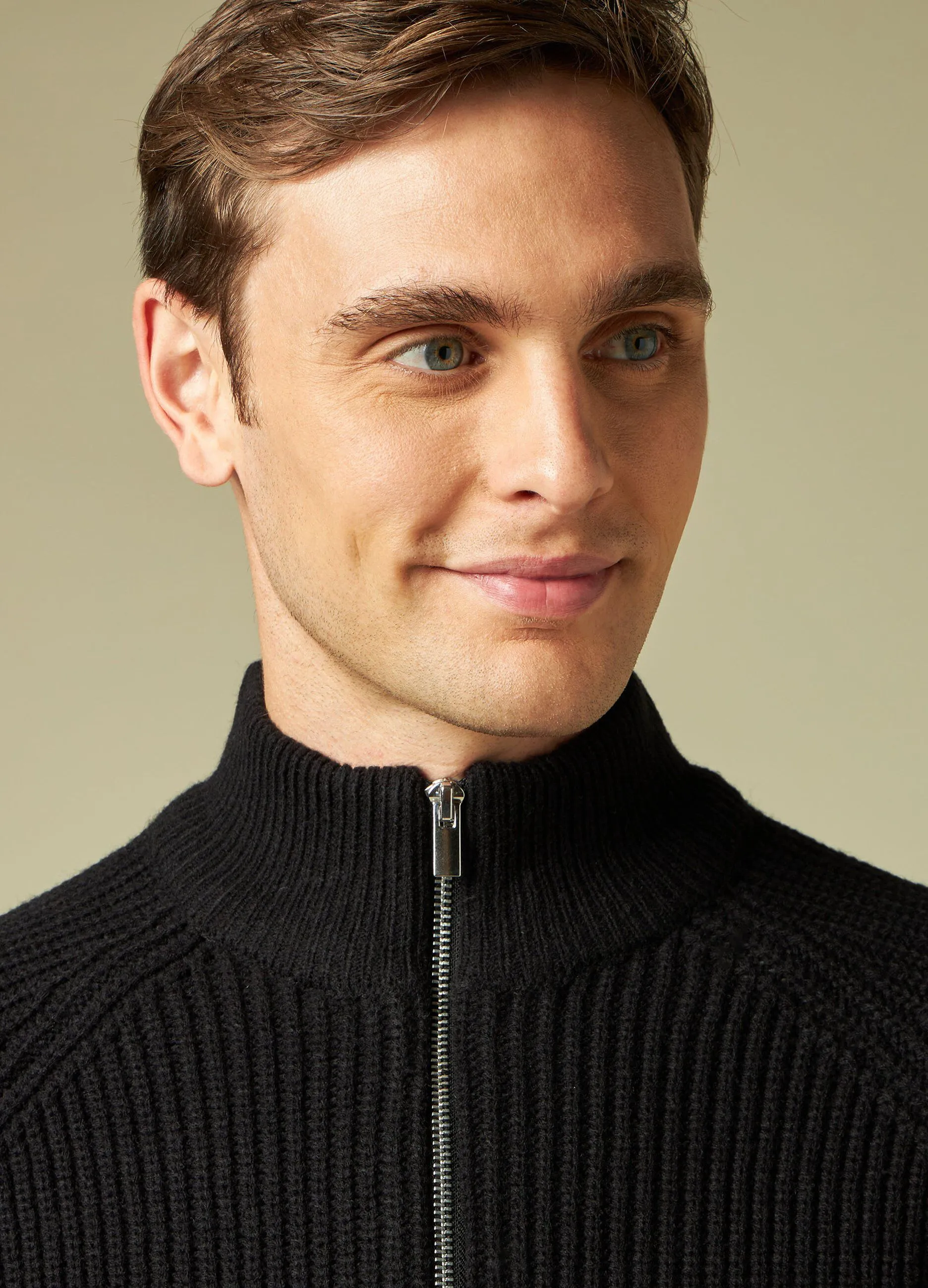 J. HART & BROS  Cardigan tricot full zip uomo