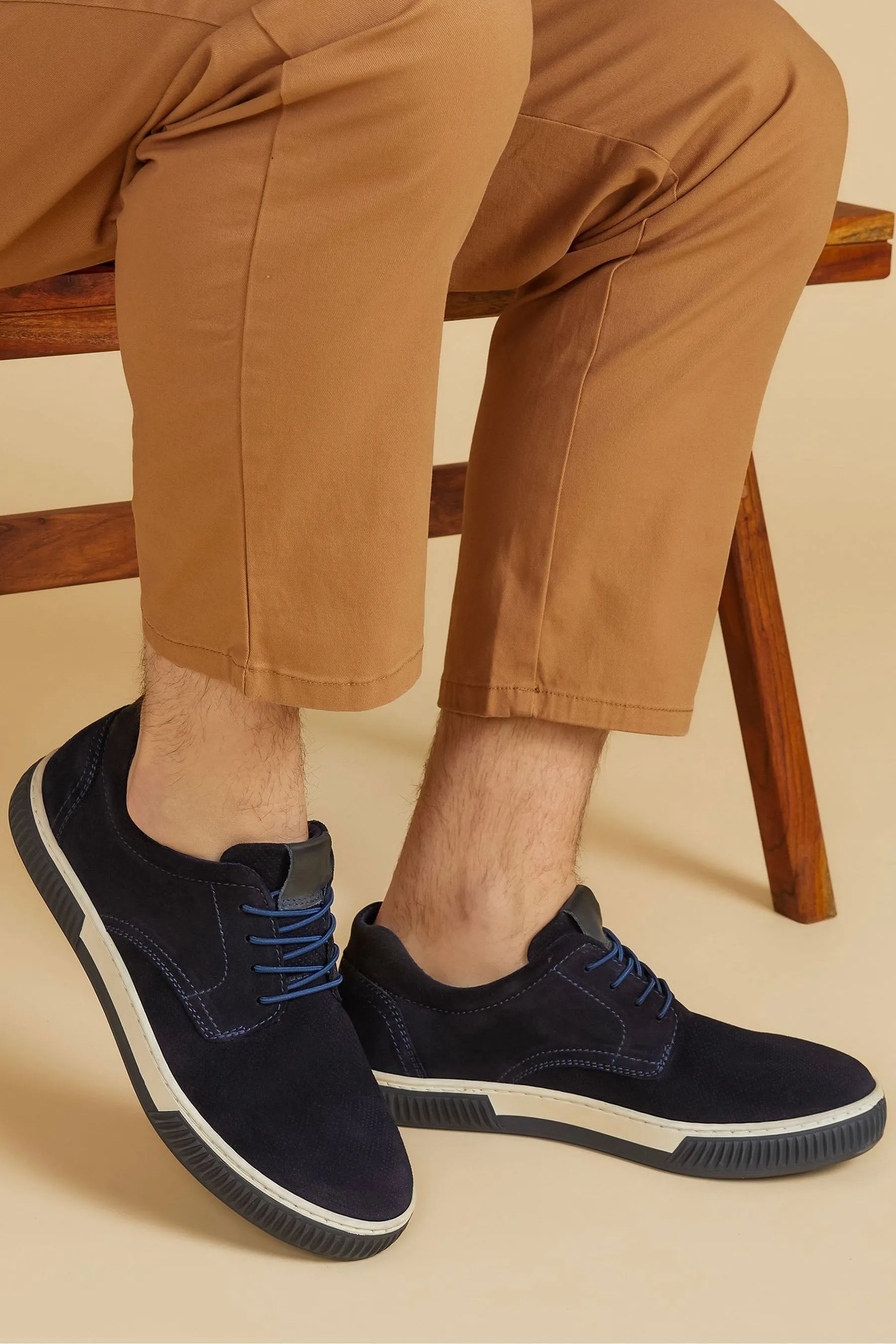 Jones Bootmaker Blu - Seaford - Scarpe da ginnastica scamosciate