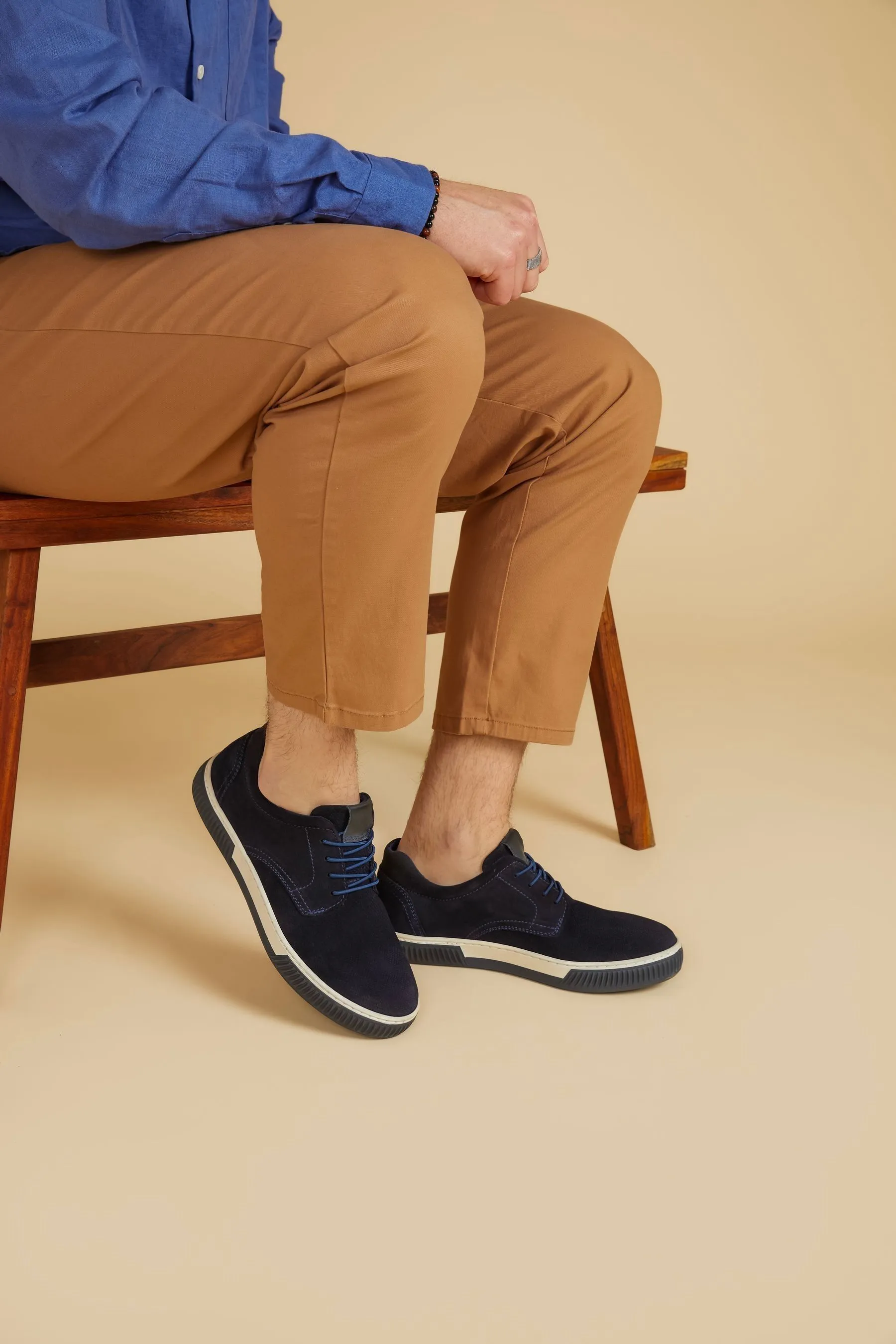 Jones Bootmaker Blu - Seaford - Scarpe da ginnastica scamosciate
