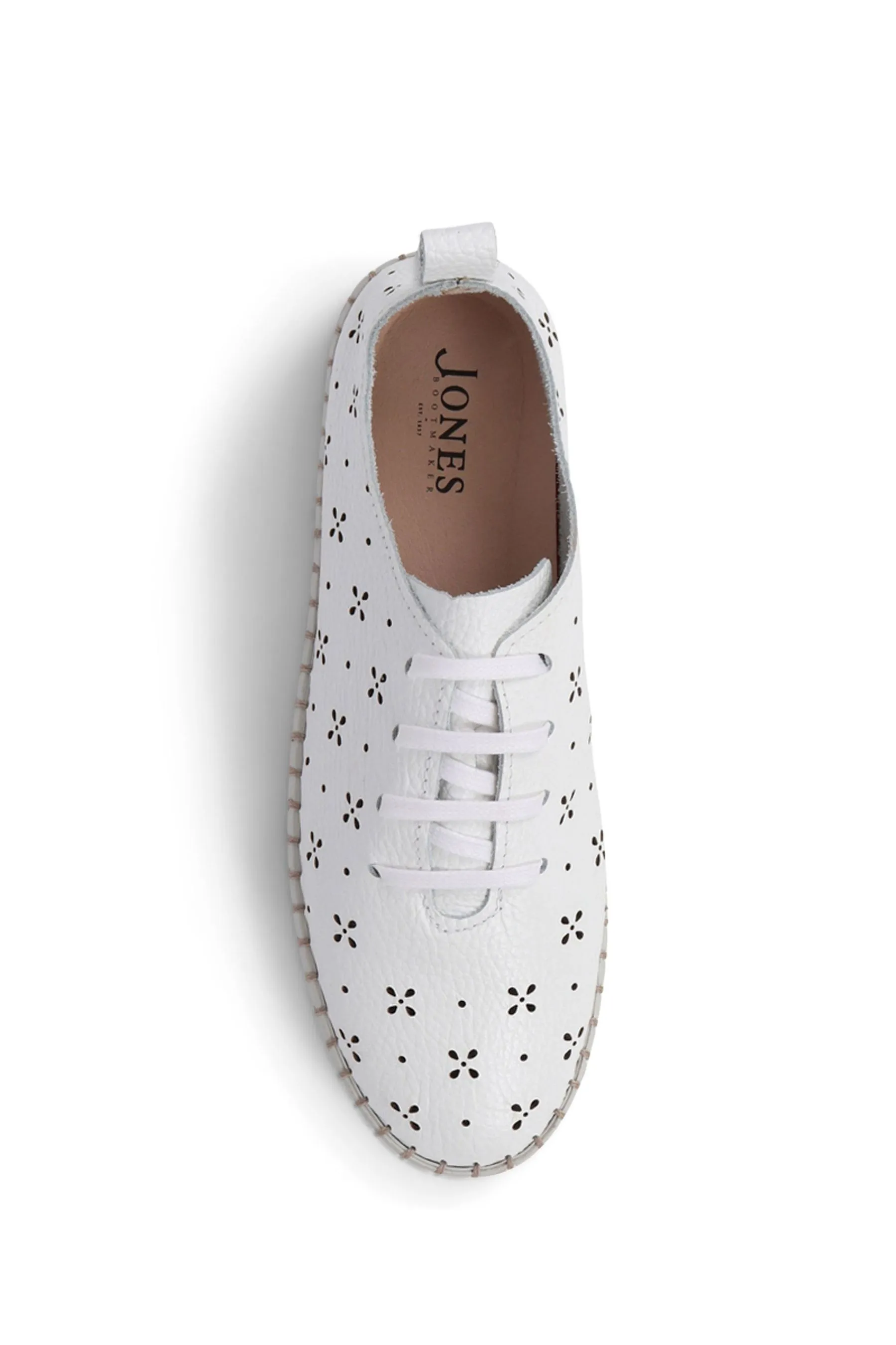 Jones Bootmaker - Tallulah - Bianco in pelle Pizzo - Scarpe