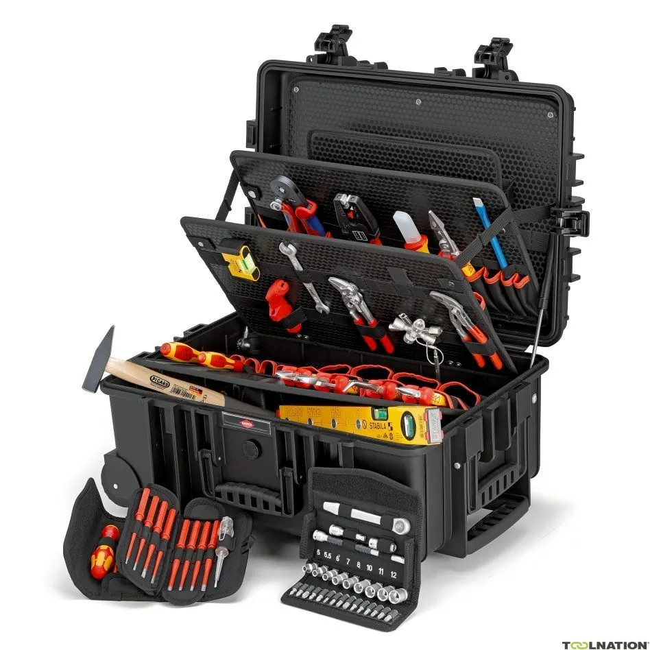 Knipex 00 21 37 Valigetta portautensili riempita "Robust45 Move" Electro 63 pezzi