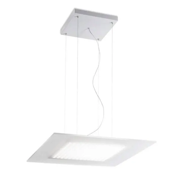 Lampada a Sospensione LINEA LIGHT – DUBLIGHT Alluminio Bianco LED 3000K L. 60×60