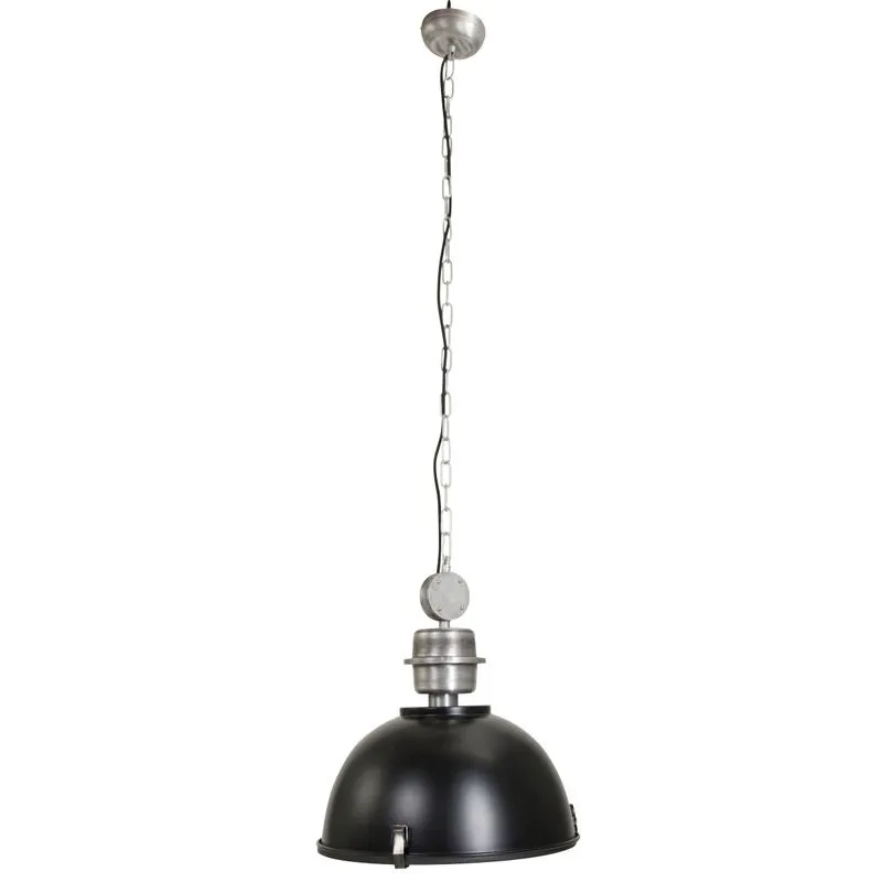 Lampada a sospensione nera con acciaio - RASPUTIN