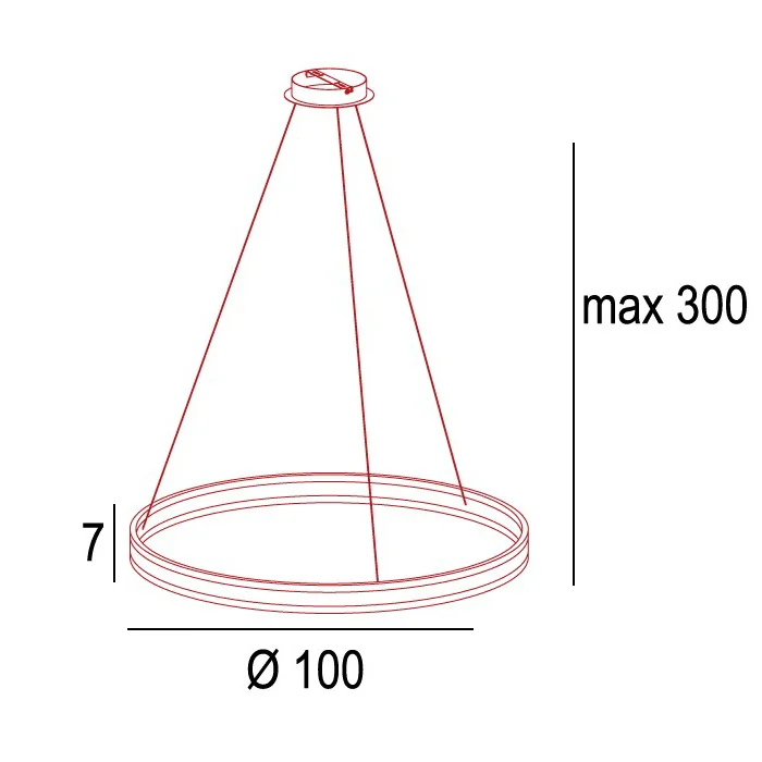 Lampada a Sospensione PROMOINGROSS – TWIN Metallo Metacrilato LED Dimmerabile D. 100