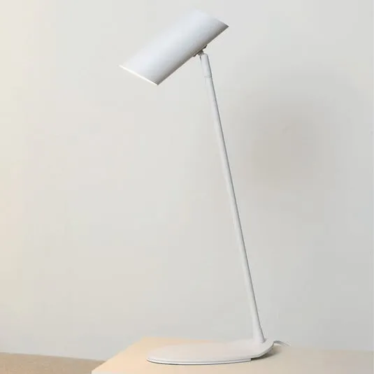 Lampada da scrivania Hester di metallo bianco