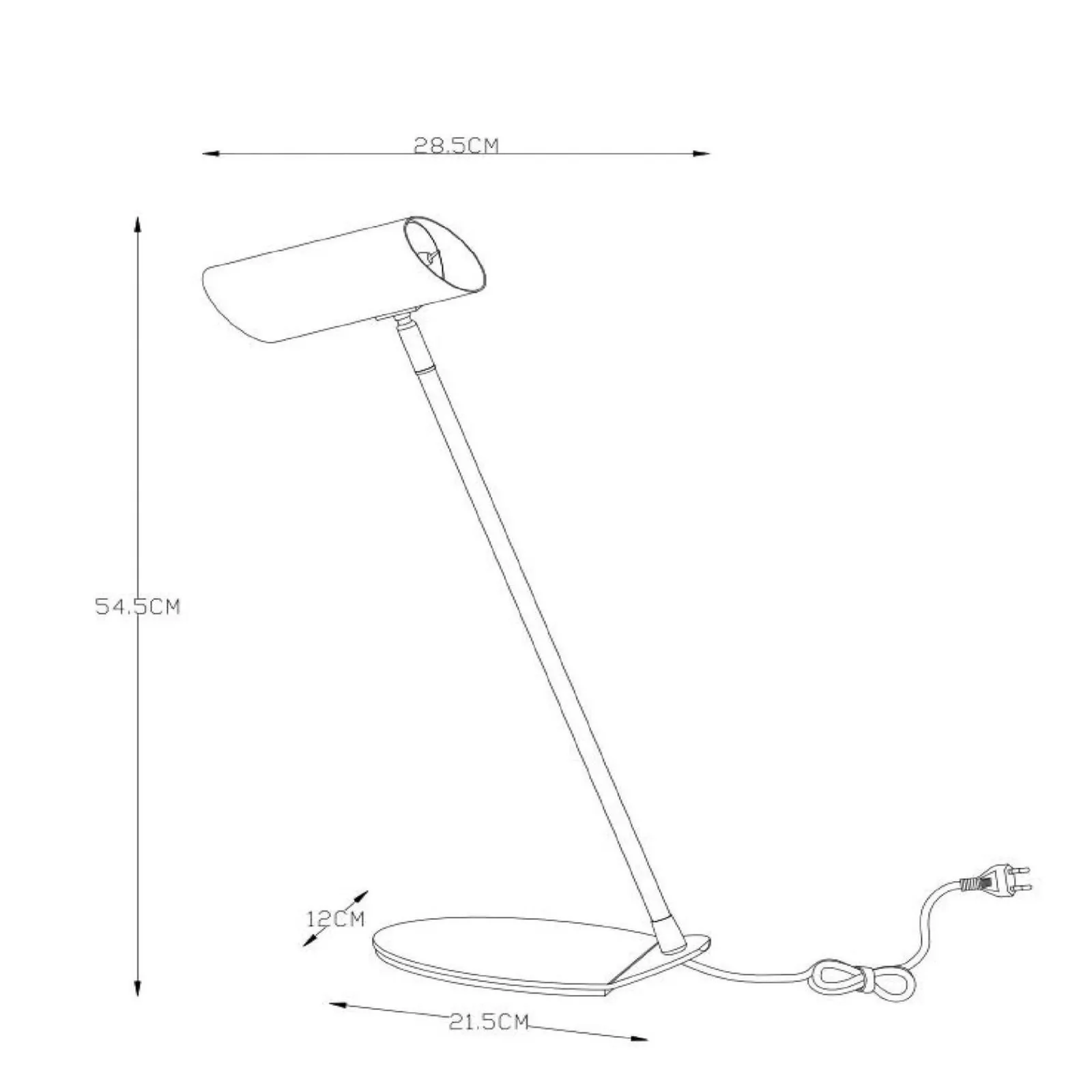 Lampada da scrivania Hester di metallo bianco