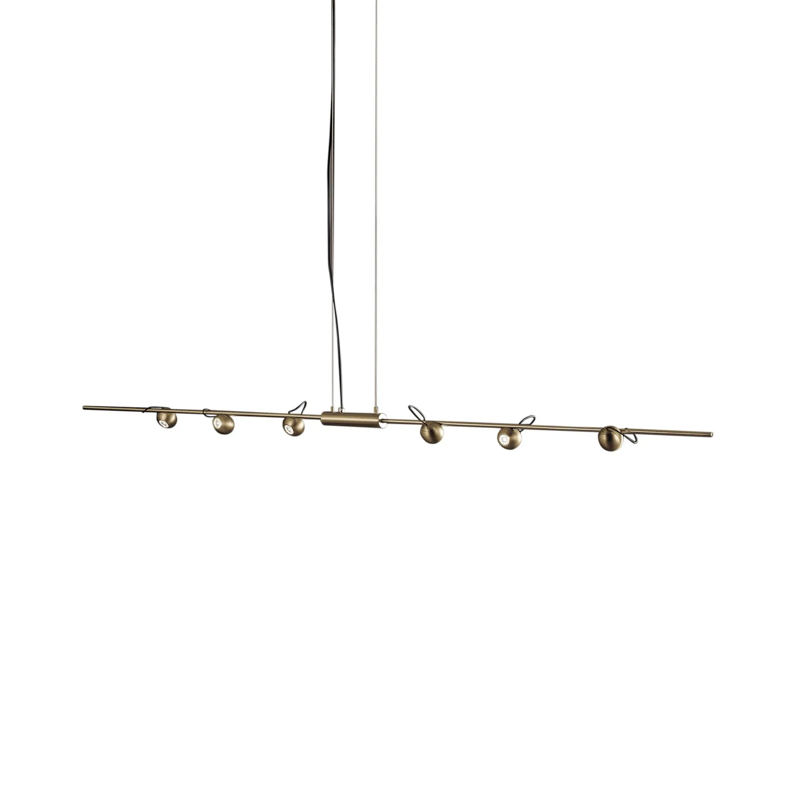 Lampada LED a sospensione Magnetic, 6 luci, oro