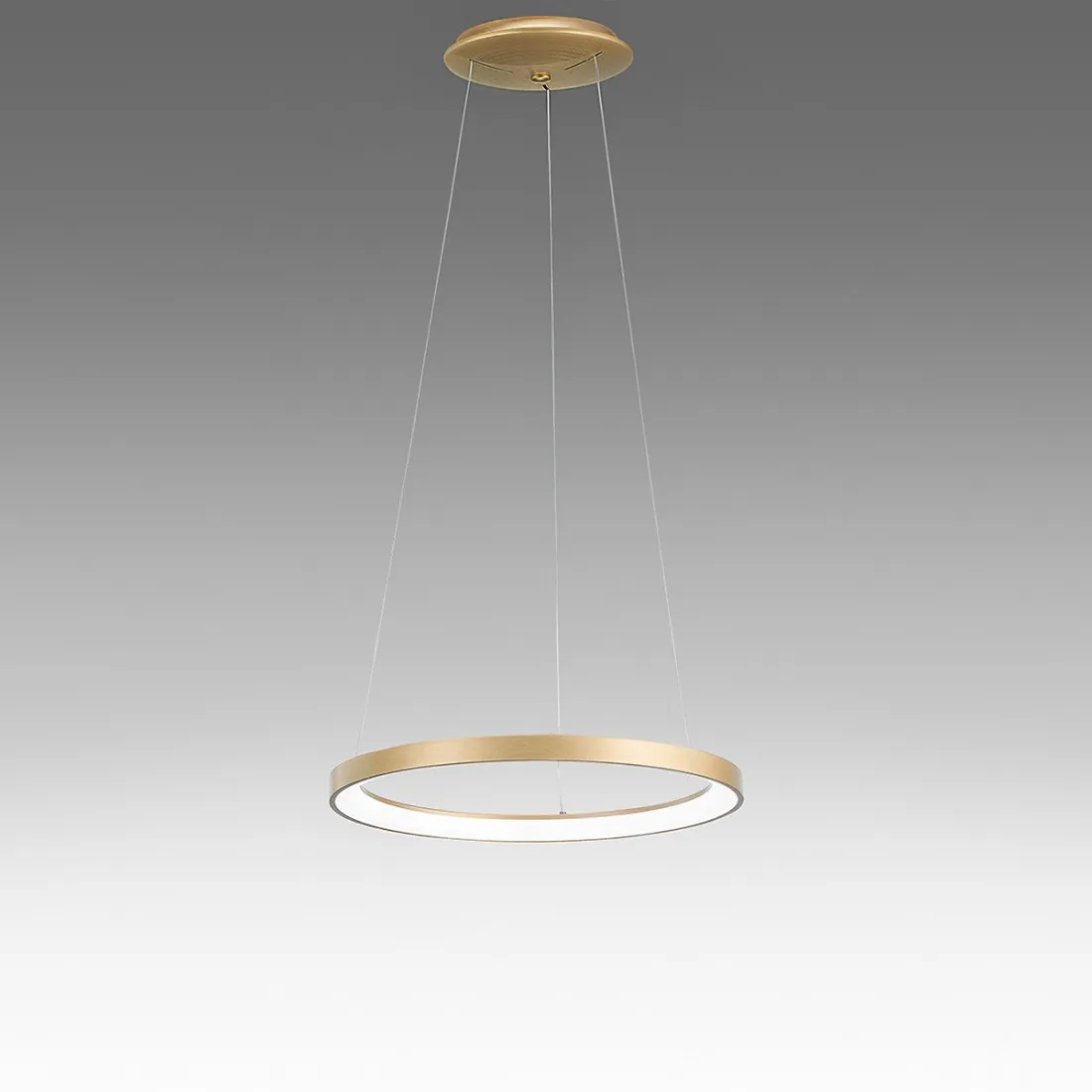 Lampadario anello Gea Luce KRIZIA SM O 50W LED 2800LM 3000°K alluminio oro classico interno