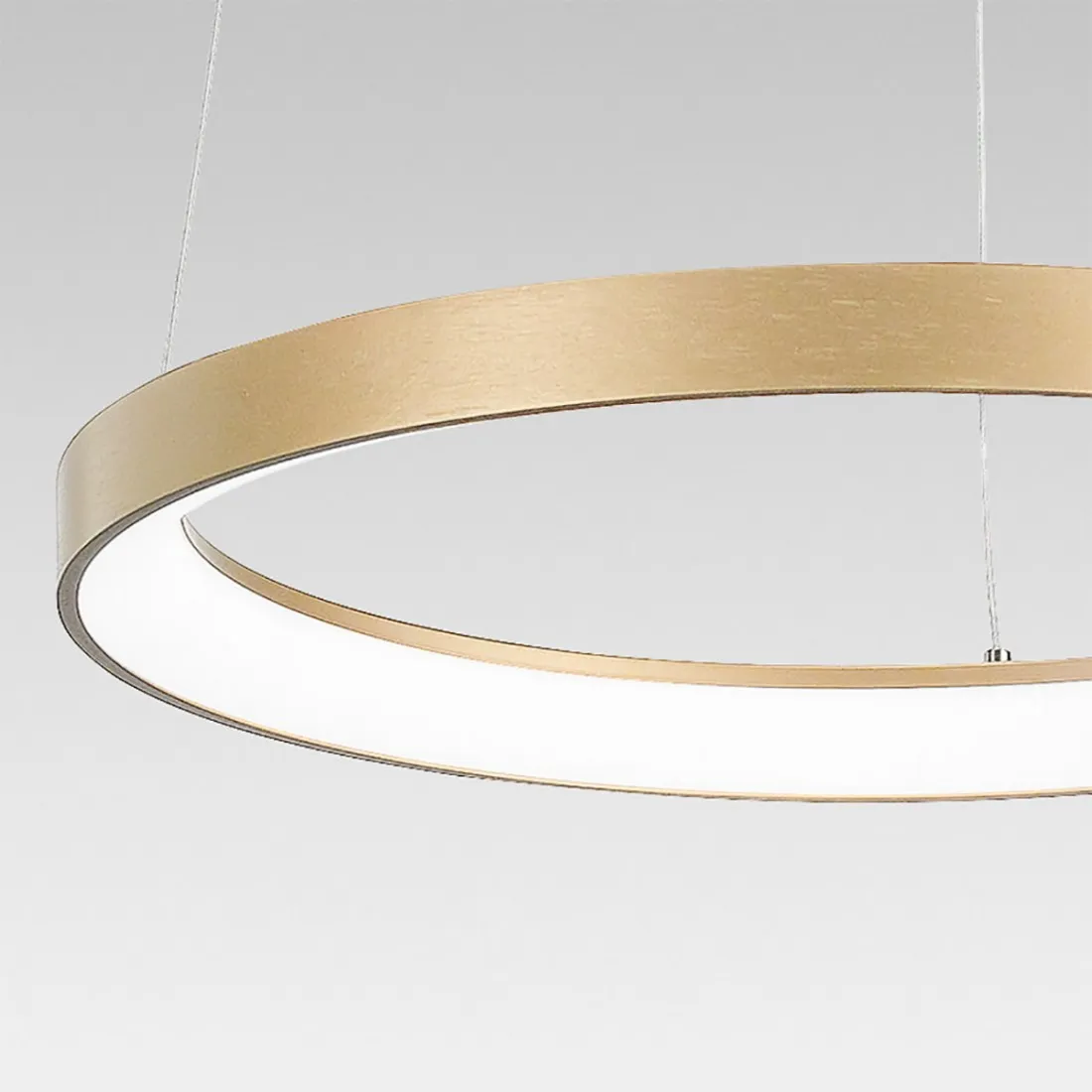 Lampadario anello Gea Luce KRIZIA SM O 50W LED 2800LM 3000°K alluminio oro classico interno
