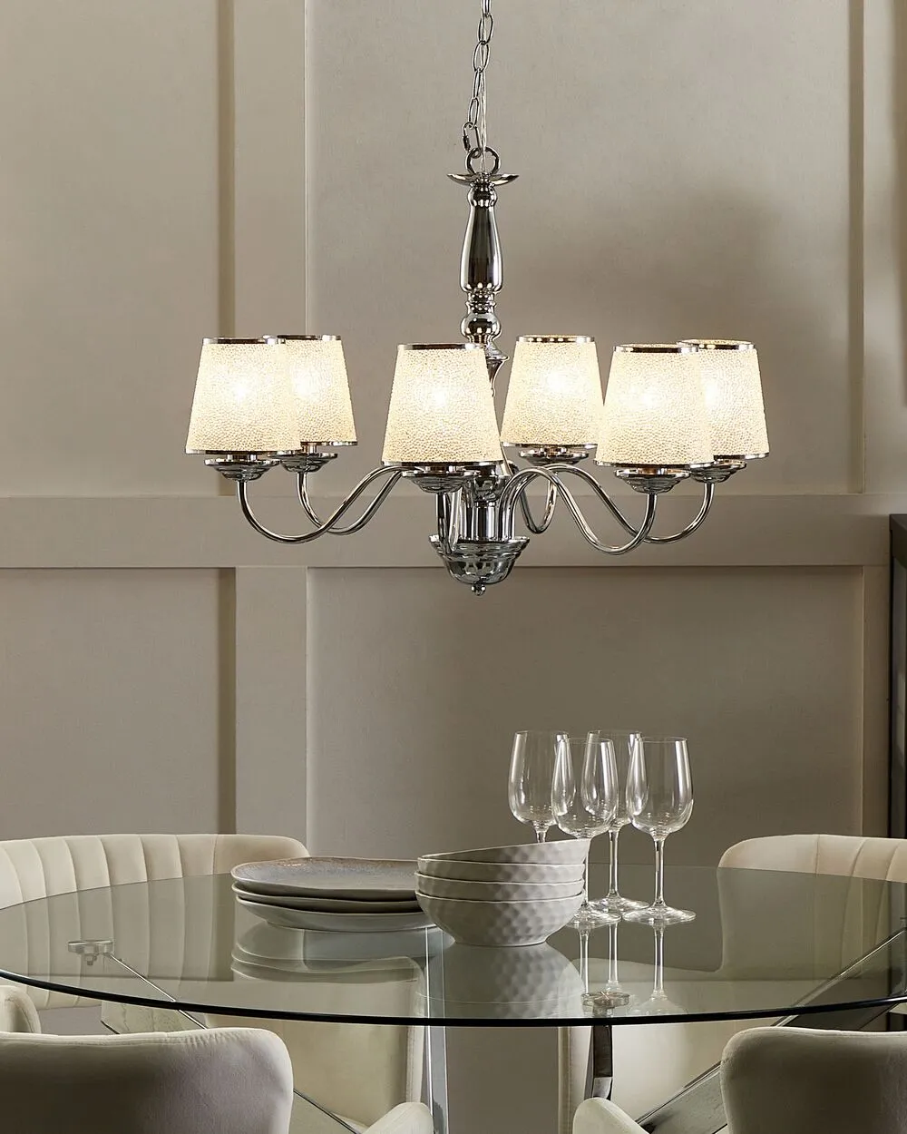 Lampadario BRADANO Metallo Argento