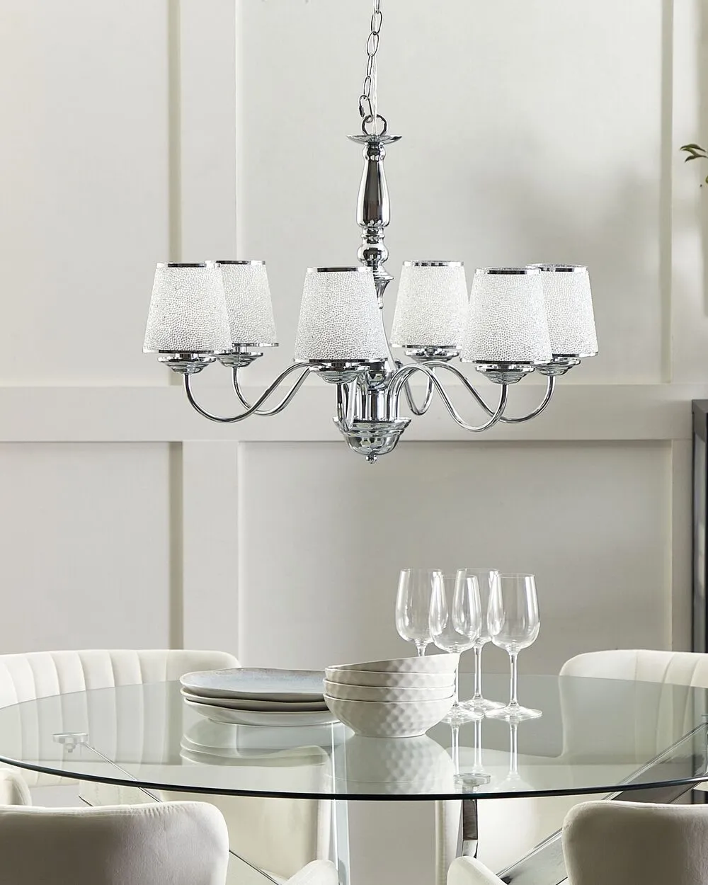 Lampadario BRADANO Metallo Argento